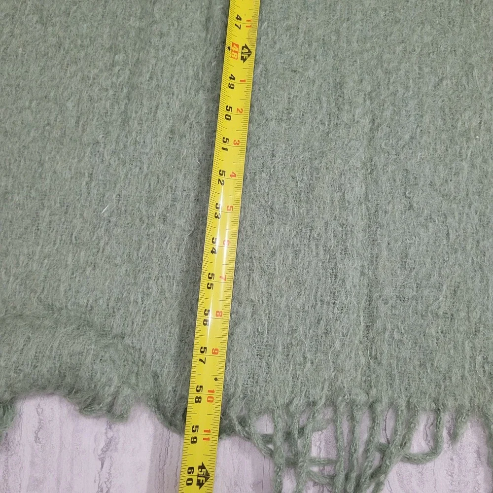 Compagnia Lane Preziose 100% Mohair Green Blanket 58x55